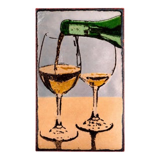 Houston Llew Spiritile #215 "Sancerre" Copper Enamel Wall Art Tile For Sale