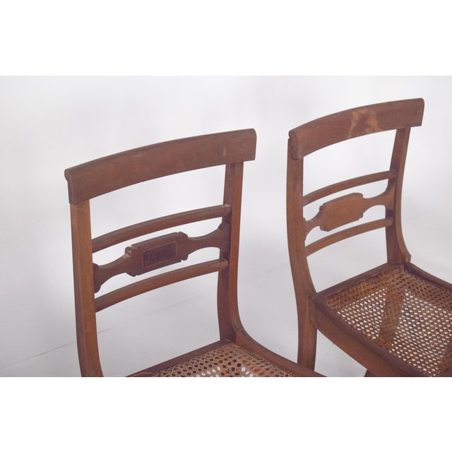 Antique Chairs with Straw Bottoms, 1890s, Set of 4 For Sale - Image 6 of 11