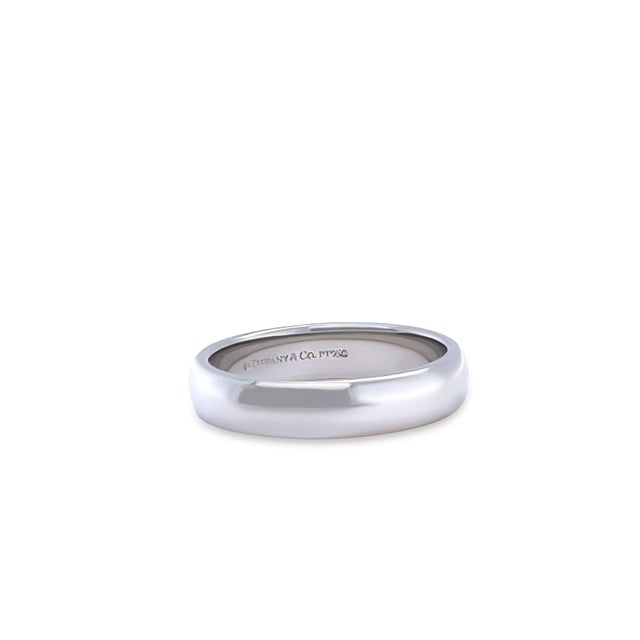 2020s Tiffany & Co Platinum Forever Wedding Band Ring 8.52g, Size 7.5 For Sale - Image 5 of 6
