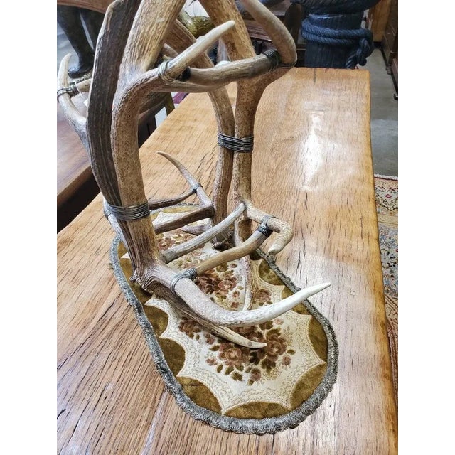 Tan Monumental Real Antler Wine Bottle Rack Attributed to Maitland-Smith For Sale - Image 8 of 13