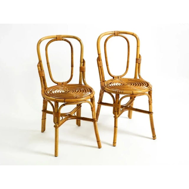 Italian Bamboo Chairs, 1960s, Set of 2 For Sale - Image 16 of 18