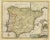 Antique Map of Iberian Peninsula of Spain and Portugal, 1755 For Sale - Image 3 of 5