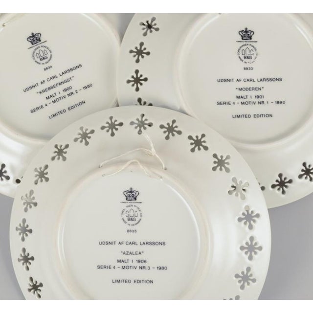 Porcelain Plates with Motifs with Carl Larssons Paintings from Bing & Grøndahl, 1960s, Set of 6 For Sale - Image 9 of 10