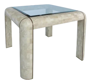Tessellated Stone & Brass Inlay Dining/Game Table Attrib. To Maitland Smith