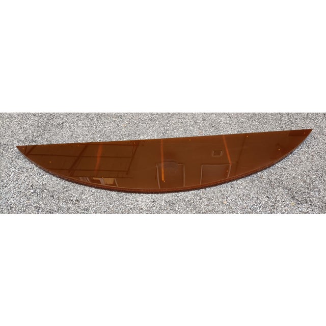Console Shelf in Orange Acrylic Glass, 1970s For Sale - Image 6 of 8