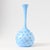 Mid-Century Modern Opaline Blue Glass Hobnail Pattern Vase from Empoli, 1960s For Sale - Image 3 of 10
