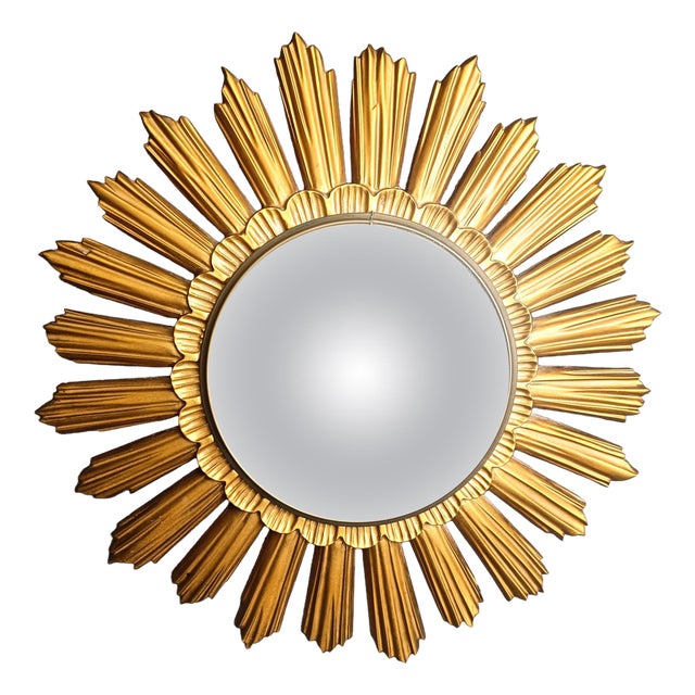 Vintage Resin Sunburst Mirror, 1960s For Sale