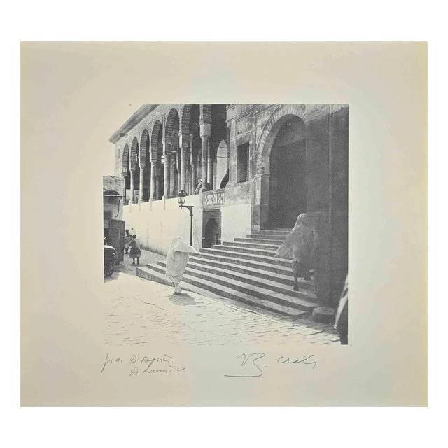 Bettino Craxi, Tunisian Architecture, Original Photolithograph, 1990s For Sale
