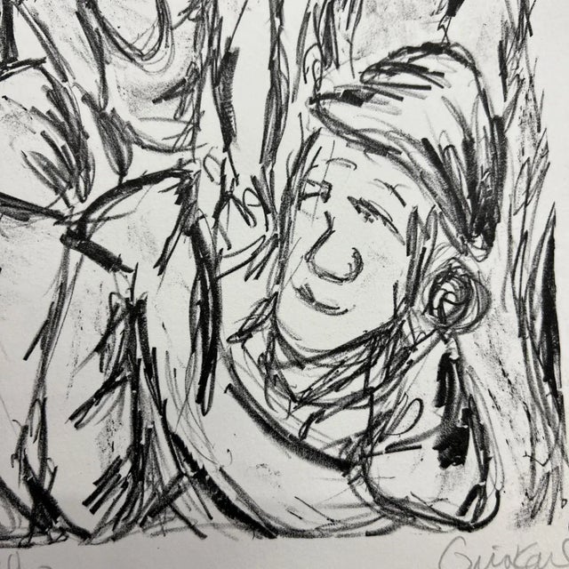 1999 Art by Gina Kail Lithograph 3/7 Abstract Male Figures For Sale - Image 10 of 11