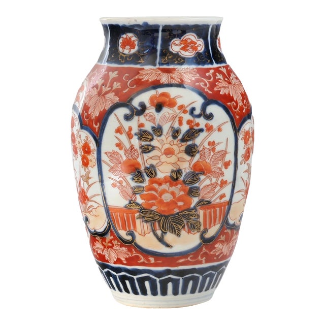 C.19 Japanese Meiji Imari Porcelain Vase For Sale