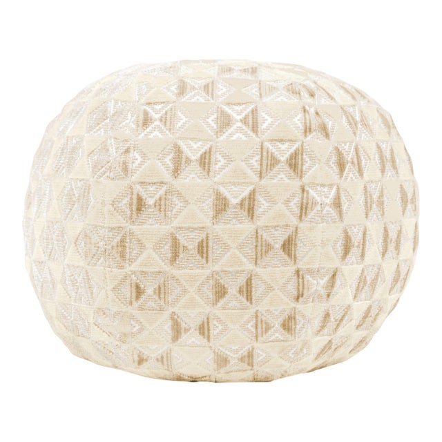 Scalamandre 12" Ball Parlor Velvet Ball Pillow in Nougat For Sale