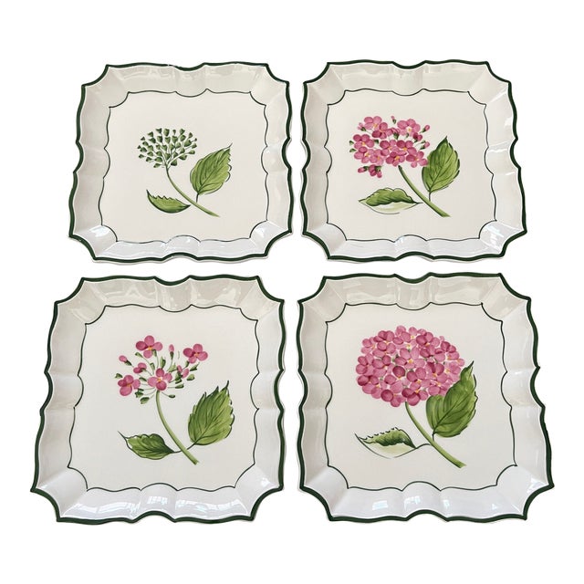 Vintage Pink Floral Decorative Wall PlateA Set Chairish