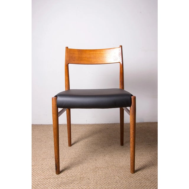 Danish Model 418 Chairs in Teak and Skai by Arne Vodder for Sibast, 1960s, Set of 6 For Sale - Image 6 of 16