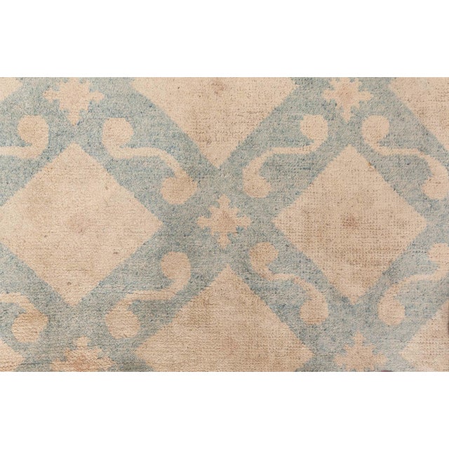 Ivory Doris Leslie Blau Vintage Chinese Art Deco Rug in Celadon and Ivory For Sale - Image 8 of 9