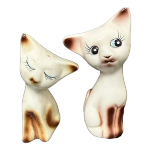 Vintage Ceramic Cats Kittens Salt & Pepper Shakers- a Pair