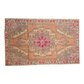 Vintage Distressed Oushak Rug - 4'7" x 7'6" For Sale