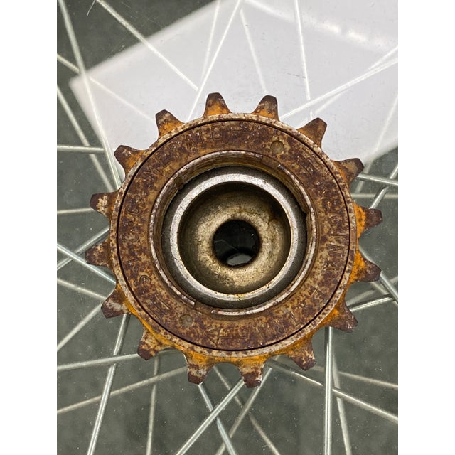 Marcel Duchamp-Inspired Artist-Made Bicycle Wheel Table For Sale - Image 6 of 8