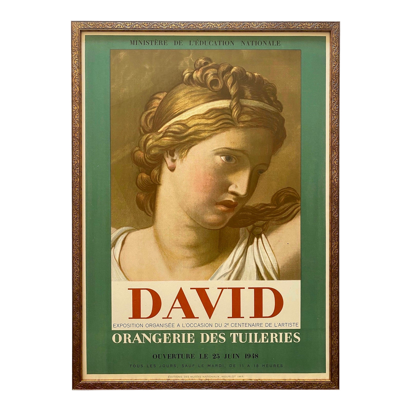 Jacques Louis David Vintage 1948 Neoclassical Mourlot Fine Art