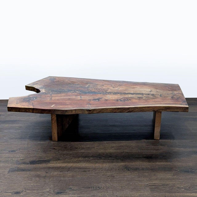 Attributed Hudson Furniture Single Walnut Slab Coffee Table For Sale In San Francisco - Image 6 of 8