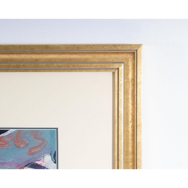 Paper 1963 Abstract Painting on Paper Signed by Walter Stomps For Sale - Image 7 of 9