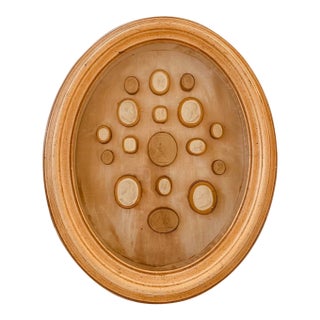 Framed Collection of Grand Tour Plaster Intaglios, 18th/19th Century — Shadow Box of Classical Cameos For Sale