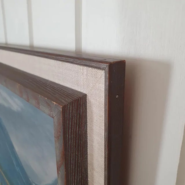 Mid-Century Modern 1952 Mid Century Swedish Modernist Oil Painting "Gudbrandsdalen" by Gunnar Nerlund For Sale - Image 3 of 16