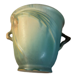 Roseville Green Pine Cone 1936 Mid Century Modern Art Pottery Flower Pot 633-5