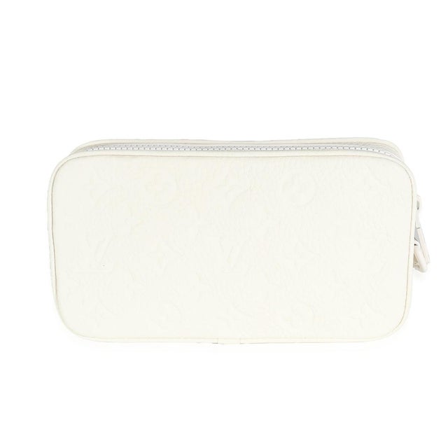 Louis Vuitton White Monogram Taurillon Pochette Volga For Sale - Image 4 of 9