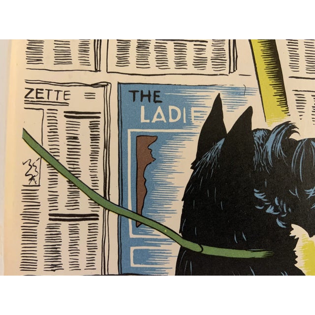 1940s 1946 Scottie Dog and Doll Print Illustrations - a Pair For Sale - Image 5 of 6