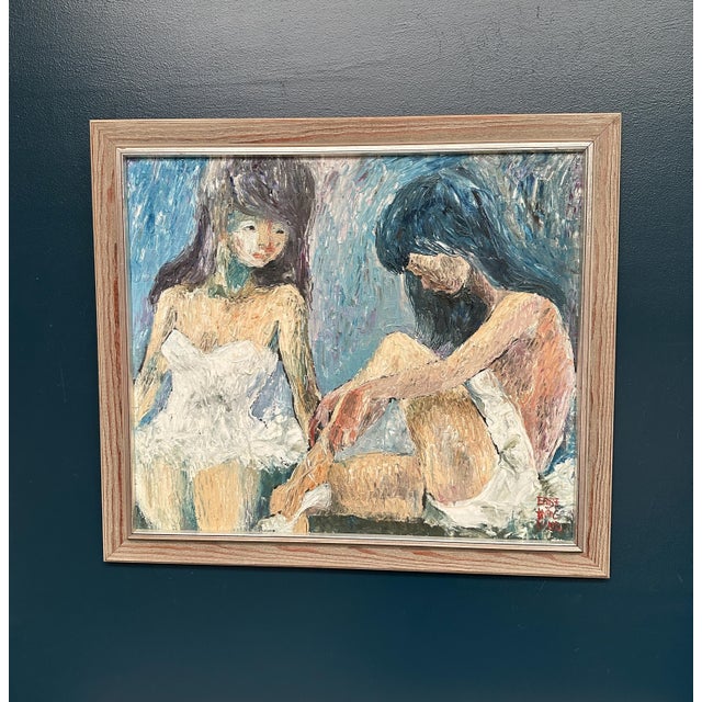 Ebbe Höglund, Ballet Dancer, Break, Oil Painting on Canvas, Framed For Sale - Image 14 of 18