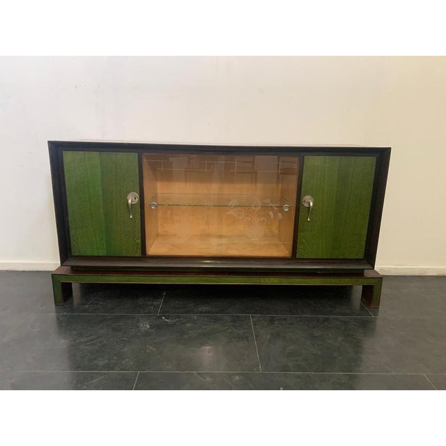 Art Deco Rosewood Green Sideboard, 1930s For Sale - Image 6 of 11