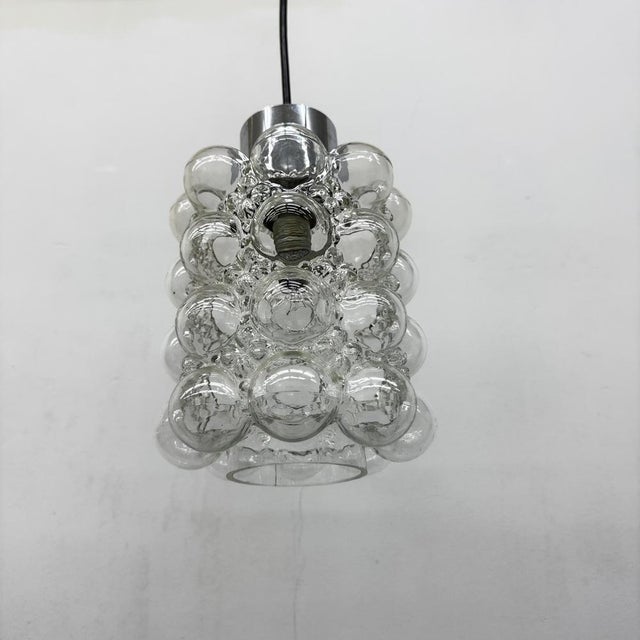 Large Bubble Glass Pendant by Helena Tynell for Limburg, Germany, 1970s, in Good conditions. Designed 1970 to 1979 Up to...