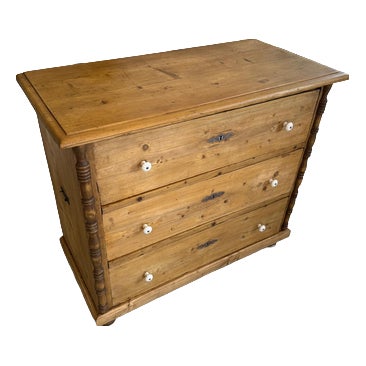 Antique Biedermeier Chest of 3 Drawers For Sale