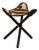 British Colonial Style Zebra Folding Stool or Seat For Sale