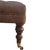 Buffalo Leather Button-Tufted Ottoman For Sale - Image 4 of 8