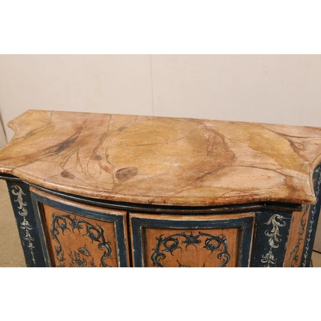 19th Century Painted Bow-Front Cabinet, Italy For Sale In Atlanta - Image 6 of 11