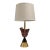 Amethyst Fluted Glass Table Lamp With Black Cone & Brass Base For Sale