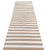 Textile Handmade Cotton Runner, Tan and White Striped Rug, Vegetable Dyed Dhurrie Runner -3'x20' For Sale - Image 7 of 11