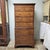 Wood English Georgian Revival Burl Elm Wood Tall Chest With Slide, C. 1900–1920 For Sale - Image 7 of 13