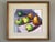 Green Apples & Golden Pears Size: 14 x 15.7 inches (including frame) Oil on board An mid-century modernist still life...