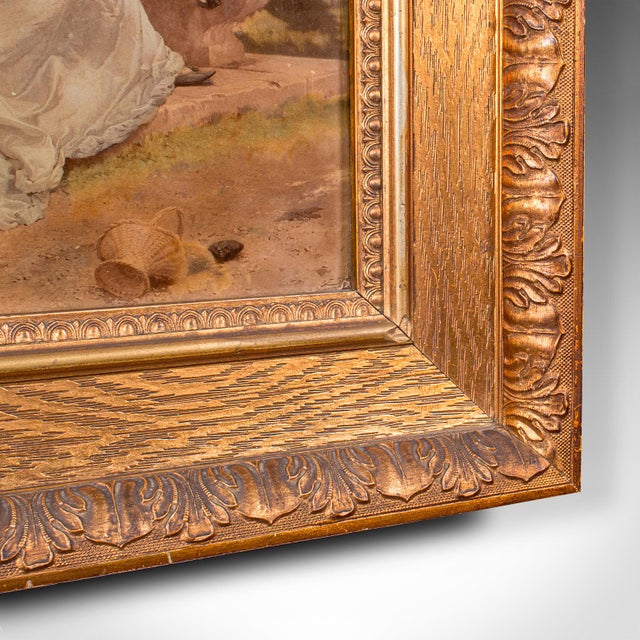 1900's Antique Convex Glass Print For Sale - Image 6 of 9