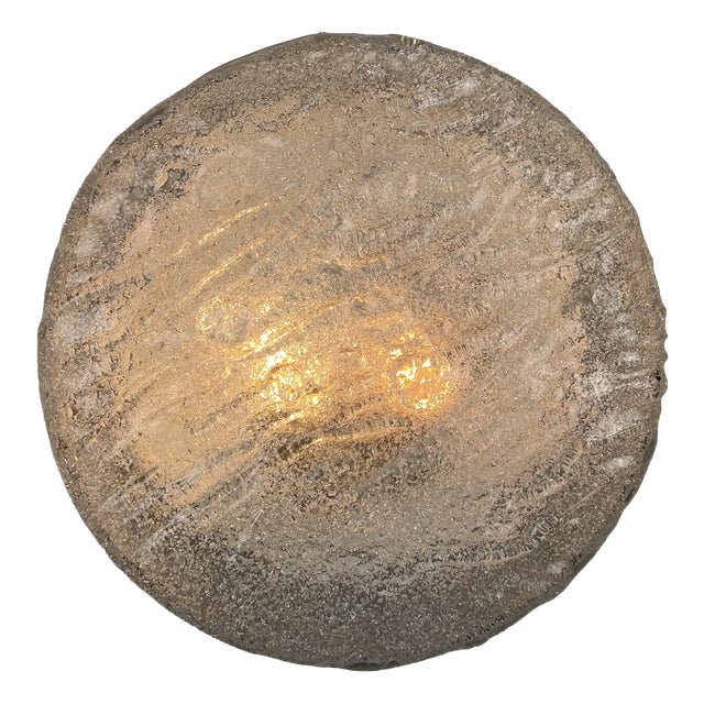 Large Wall Light in Heavy Glass by RZB-Leuchten, Germany, 1970s For Sale