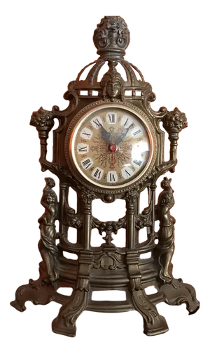 Metal Fireplace Wall Clock, 1970s