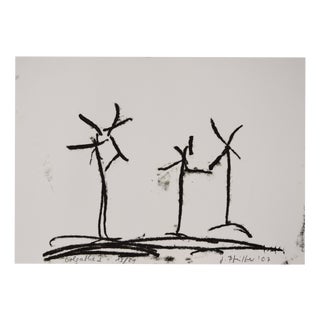 Johannes Pfeiffer, Golgotha I, 2007, Monotype For Sale