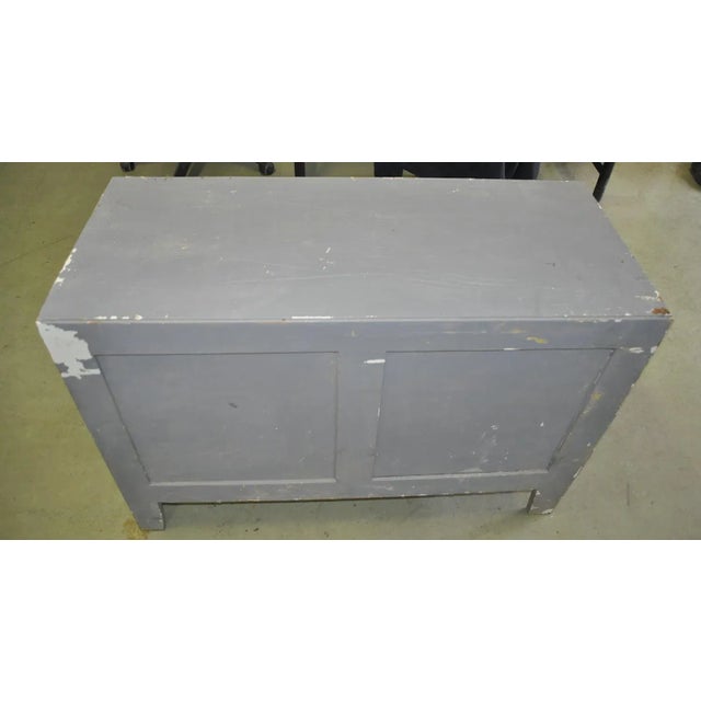 Wood Vintage Grey Chest of Drawers, 1950s For Sale - Image 7 of 9