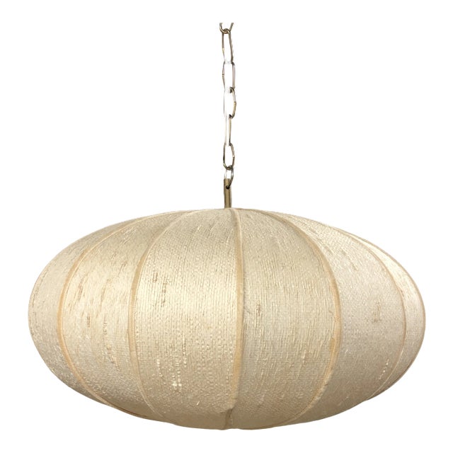 Midcentury George Nelson Style Saucer Pendant For Sale