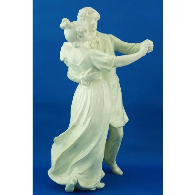 Large Art Nouveau Sculpture Depicting a Dancing Couple by E. Tell for Goldscheider, Austria, Early 1900s For Sale - Image 10 of 18