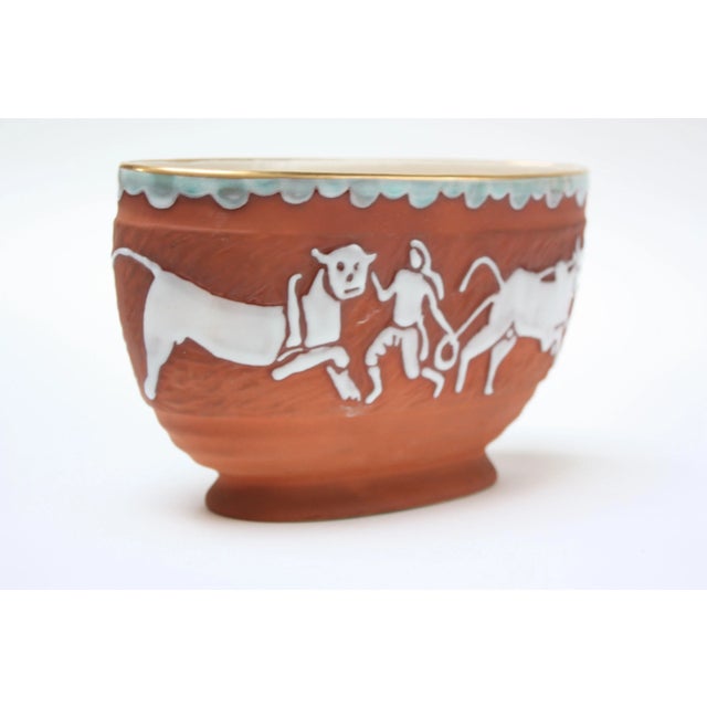 Art Deco Vintage Terracotta Porcelain Decorative Planter by Kathi Urbach for Goldscheider For Sale - Image 3 of 10