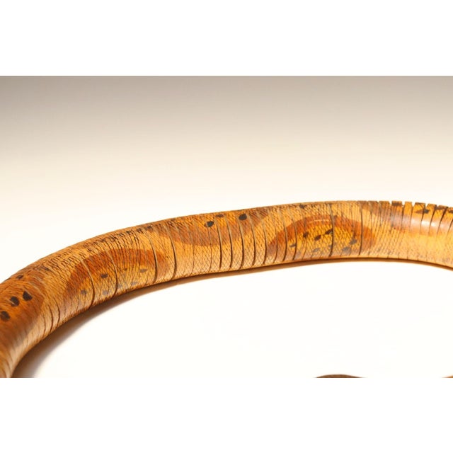 Long Folk Art Articulated Flexible Carved and Hand-Painted Snake Sculpture For Sale - Image 13 of 18