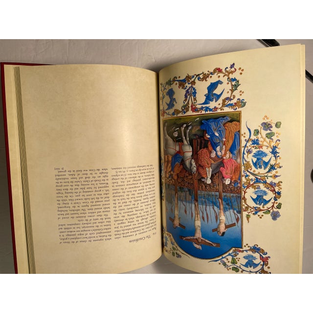 Red Vintage - French Decorative Art Book - Tres Riches Heures of Jean For Sale - Image 8 of 10